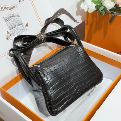 wholesale quality hermes lindy mini 19 matte alligator noir phd  